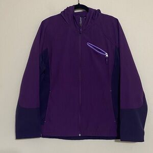 Free thech Purple Hooded performance Jacket softshell women 1X full zip outdoor